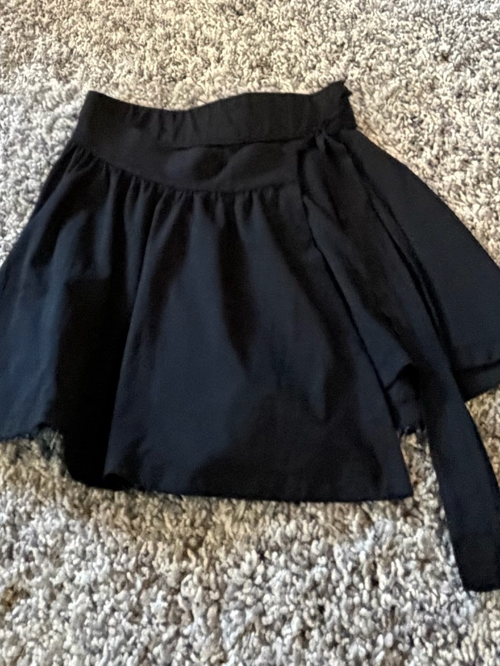Madewell Black Circle Skort with Side Tie